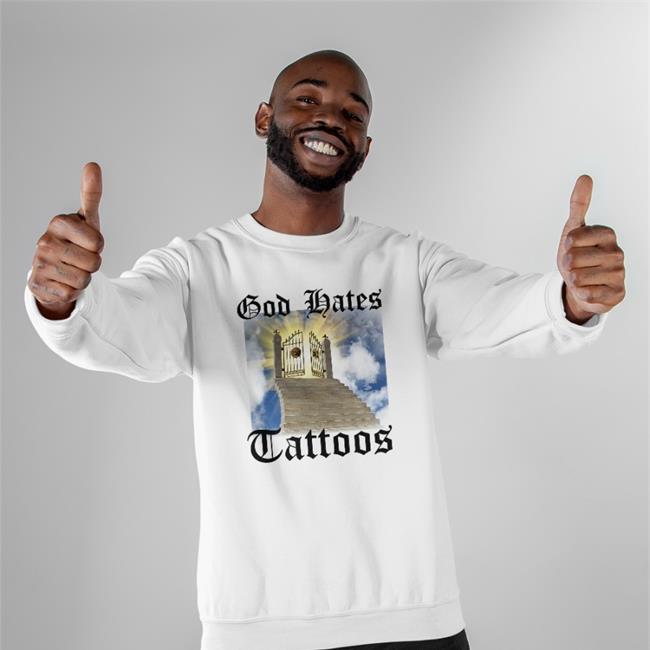 God Hates Tattoos T Shirt Trashcanpaul White