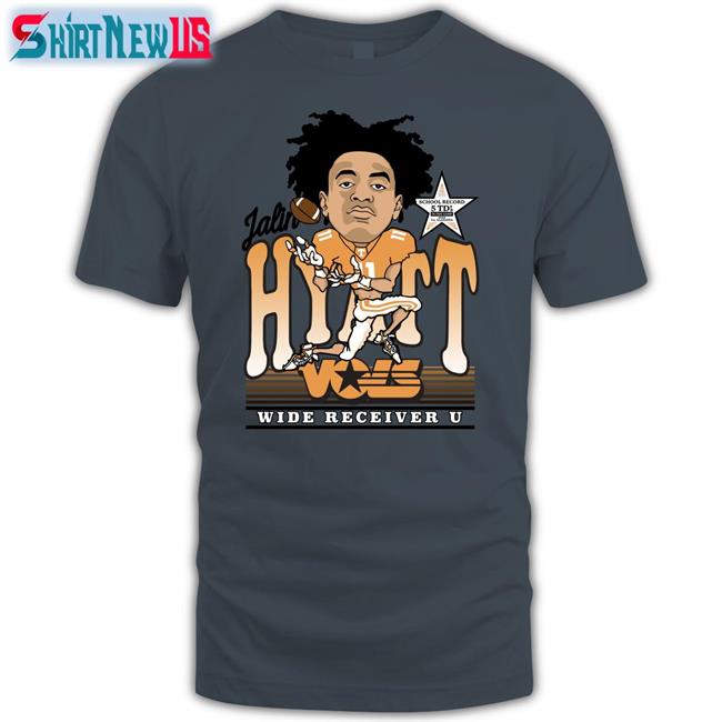 Volshop Merch Jalin Hyatt Caricature Wide Vols Receiver U Tee School Record 5 Td's