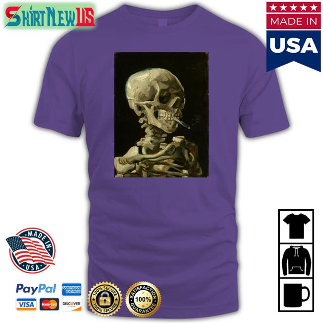 Vincent Van Gogh Paint This Skeleton Smoking A Cigarette In 1886 Long Sleeve The Cultural Tutor