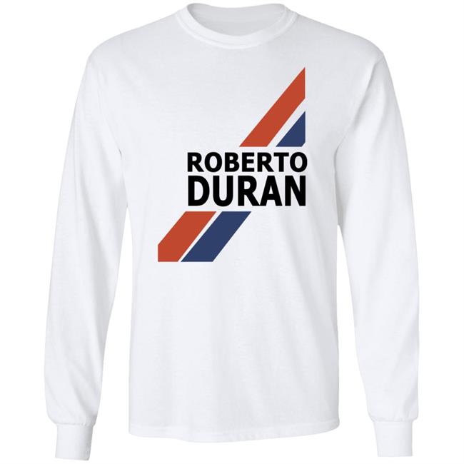Roberto Duran Retro Shorts White Long Sleeve T Shirt