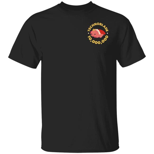 Shop Technoblade Official Merch Store 10 Million Subs Shirt