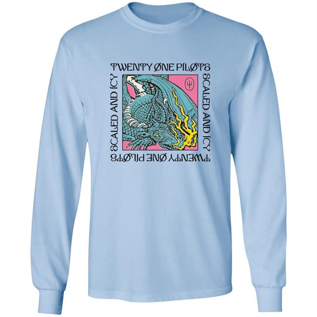 Twenty One Pilots Scaled And Icy Merch Dragon Box Blue Long Sleeve T Shirt