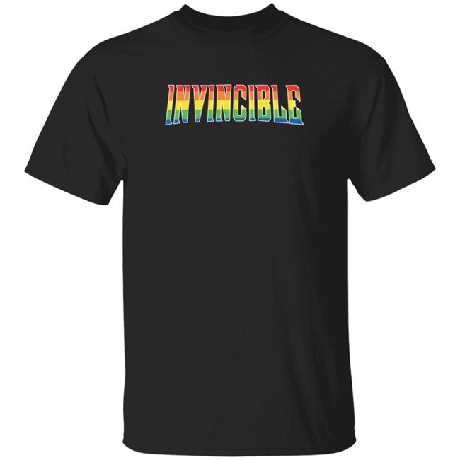 Skybound Merch Pride 2021 Invincible Rainbow Stripes Tee Shirt Hoodie