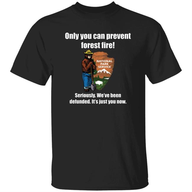 Roshanidentix Only You Can Prevent Forest Fires Seriously We've Been Defunded It's Just You Now Shirt