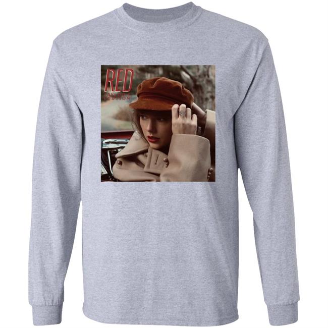 Taylorswift Merch Taylor Swift Red Taylor's Version Album Cover Long Sleeve T Shirt