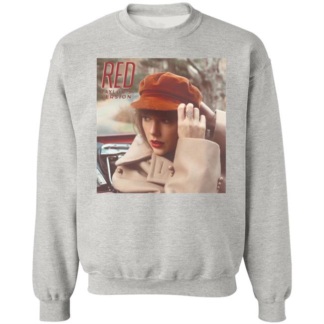 Taylor Swift Red Merch Album Cover Heather Grey Long Sleeve T Shirt Taylor Swift Red Merch Album Cover Heather Grey Long Sleeve T Shirt