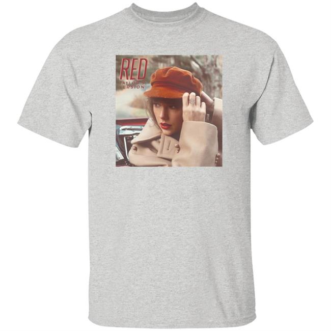 Taylor Swift Red Merch Album Cover Heather Grey Long Sleeve T Shirt Taylor Swift Red Merch Album Cover Heather Grey Long Sleeve T Shirt