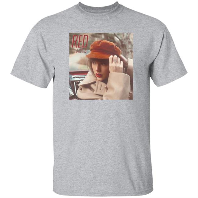 Taylor Swift Red Merch Album Cover Heather Grey Long Sleeve T Shirt Taylor Swift Red Merch Album Cover Heather Grey Long Sleeve T Shirt