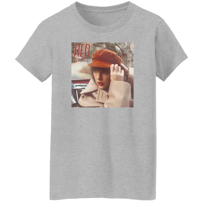 Taylor Swift Red Merch Album Cover Heather Grey Long Sleeve T Shirt Taylor Swift Red Merch Album Cover Heather Grey Long Sleeve T Shirt