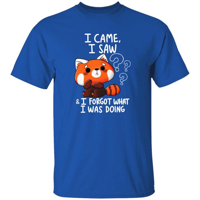Vaxxedfaery I Came I Saw I Forgot What I Was Doing Raccoon Shirt